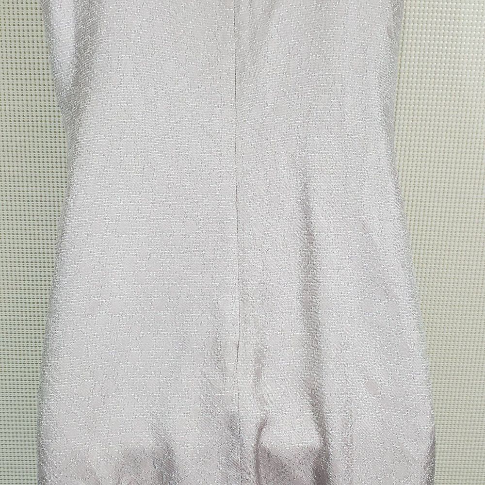 ABS Allen Schwartz Dress 6 Pink Silver Metallic Beaded Rhinestone Cocktail Vtg - Picture 11 of 16